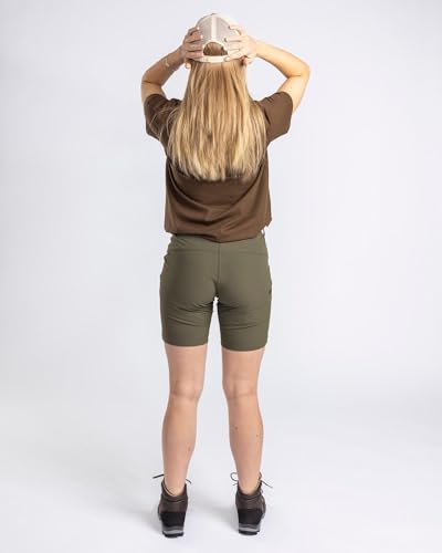 Pinewood 3447 3-Pack Damen T-Shirt Green/H.Brown/Khaki (720) M