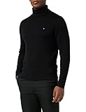 Tommy Hilfiger Herren Pullover Pima Org Ctn Cashmere Roll Neck mit Kaschmir, Schwarz (Black), XL