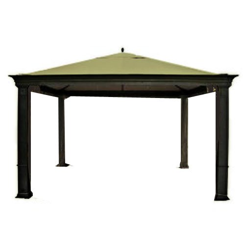 Garden Winds Replacement Canopy Top Cover for Tiverton Series 3 Gazebo - Riplock 350 - Sage