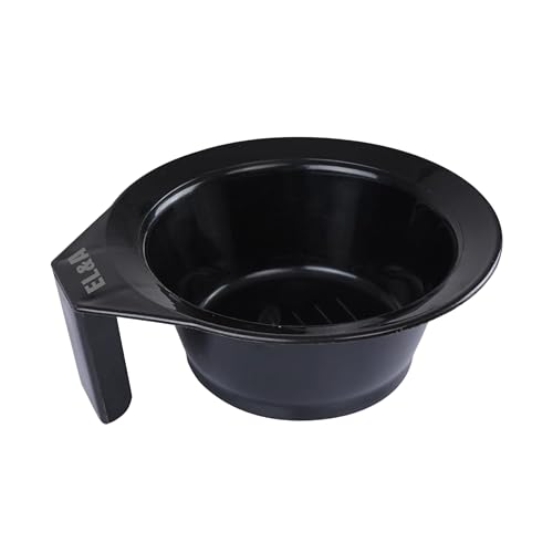 Image of [Ear Lobe & Accessories] Professional Hair Dye Bowl 250ml - Black Color, Non-Slip, Sturdy Plastic Mixing Bowl for Hair Coloring, Bleaching, & Dye Application - Reusable & Easy to Clean