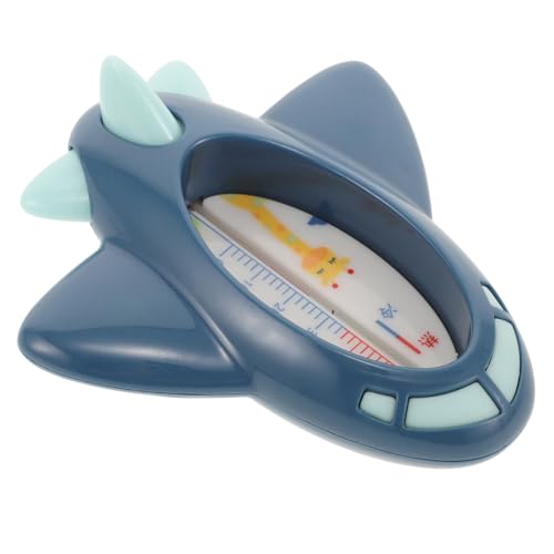 LRXIYODE Termómetro de Baño para Bebés con Pantalla Clara Medidor Flotante de Temperatura para Piscina y Bañera Diseño Avión Azul para Seguridad Infantil