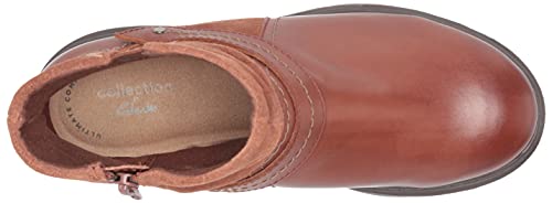 Clarks Women's Aveleigh Boot Fashion, Dark Tan Leather, 8 #TOP4