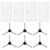 Roboter-Staubsauger-Ersatzteile für HEPA-Filter und Seitenbürsten-Set, kompatibel mit W7 W9 W11 W15 Eckreinigung für Kantenkehrwerkzeuge, Staub, Tierhaar-Filtration, stabiles Nylon