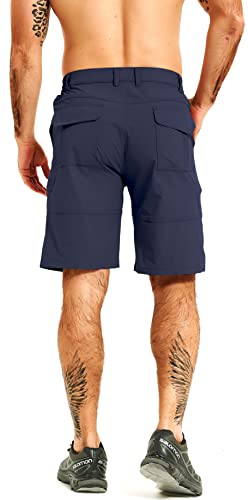 Mens Cargo Hiking Shorts Athletic Lightweight Shorts Running Quick Dry Casual Golf Fishing Shorts Outdoor Workout Navy 34 #TOP1