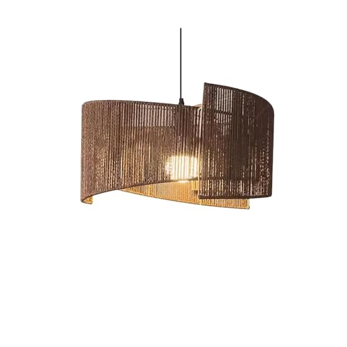 Lustre rétro en corde de jute naturelle pour illuminer vos repas en salle à manger