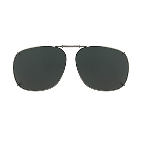 Haven Fits Over Sunwear unisex adult Sq 3 57 Clip On Sunglasses, Grey, mm US