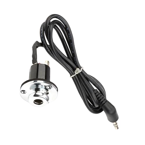 FUNOMOCYA Gmb641 Guitar Pickup End Pin Jack 6.35mm Output End Pin Plug Metal Construction Easy Installation