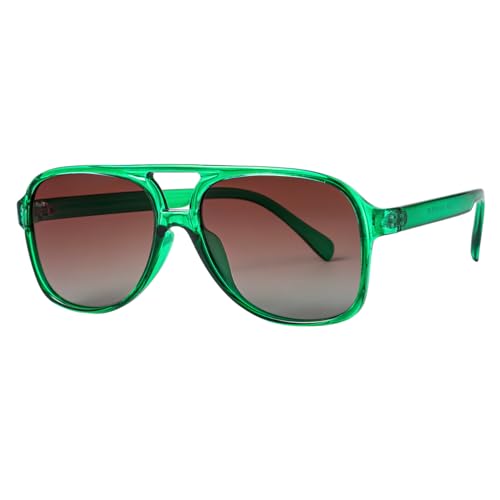 Image of Polarized Classic Vintage Aviator Sunglasses for Men Women Large Frame Retro 70s Sunglasses