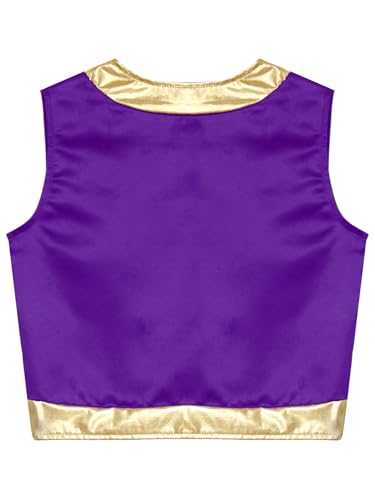 Aislor Kids Boys Halloween Cosplay Role Play Party Fancy Dress Up Outfits Arabian Prince Vest Open Front Waistcoat Tops4