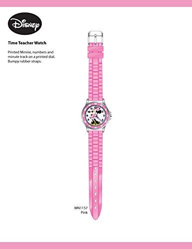 Accutime Kids Disney Mickey Mouse Minnie Mouse Analog Quartz Time Teacher Wrist Watch for Toddlers, Boys & Girls to Learn How to Tell Time - Image 4