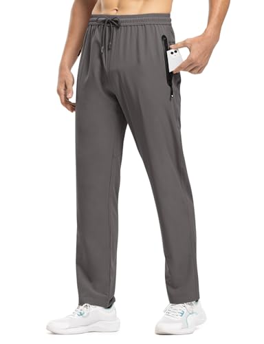 Image of TBMPOY Men's Outdoor Lightweight Hiking Mountain Pants Running Active Jogger Pants