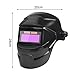 leasote Welding Helmet for Men, Solar Powered Auto-Darkening Welding Helmet, LCD True Color Large Viewing Grinding Welding Hood Safety Gear, Welding-Mask for TIG MIG ARC- (Black)