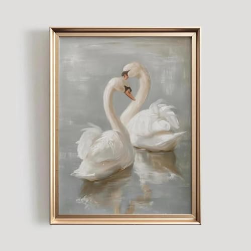Affiche art mural cygne vintage pour une chambre pleine de douceur