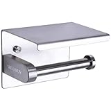 HOTSAN para Papel Higinico, Porta Papel Higinico, de Acero Inoxidable 304, Fcil Instalacin Sin Taladro, Incluye Adhesivo,Sin Riesgo De Caerse
