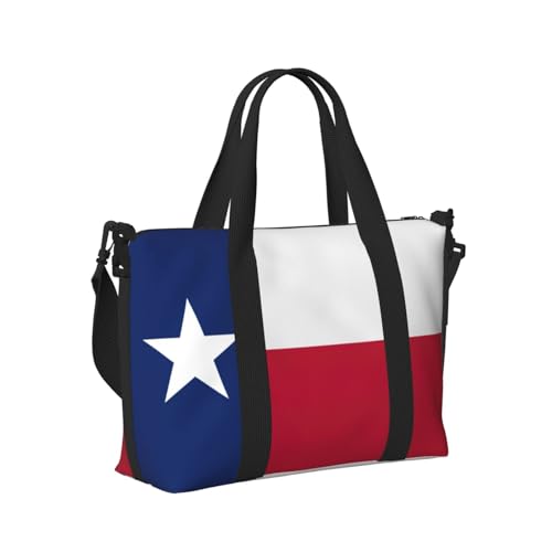 Flag of Texas print Gym Bag for Women,Carry on Weekender Overnight Duffle Bag,Personal Item Tote Bag3