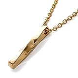 [SEIYA INTERNATIONAL] ネックレス メンズ スティック ペンダント シンプル アクセサリー ステンレス (ゴールド)