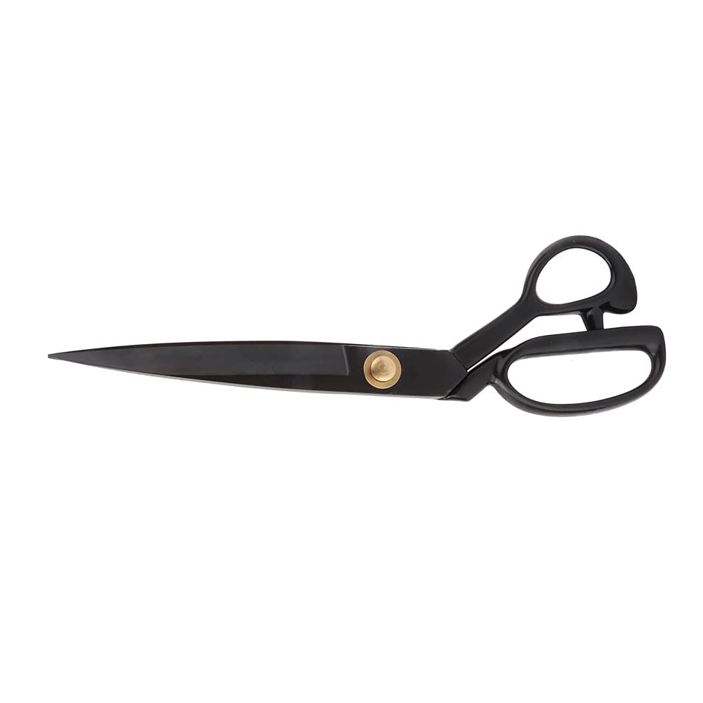 Forbici da sarto Retro acciaio nero Forbici da cucito professionali Abbigliamento Tessuto in pelle Forbici artigianali Forbici da sartoria(12in)