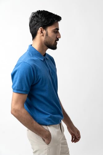 Image of Men's & Boys' Pure Cotton Polo T-Shirt - Half Sleeves, Regular Fit, Solid Plain Classic Polo Collar | Casual & Sportswear
