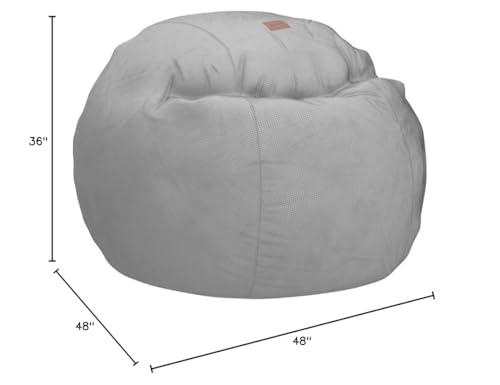 CordaRoy's Chenille Bean Bag-Convertible Bean Bag Chair-Machine-Washable Chenille Fabric Cover-for Basement,Living Room,Game Room,Dorm & More - Queen Size - Charcoal | Made in The USA