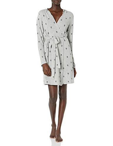 PJ Salvage Women's Minimalist Robe, Heather Grey, M