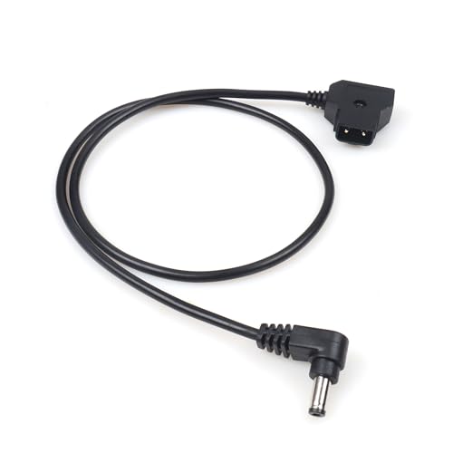 Cable Dtap a CC 12V de 60cm con conector en ángulo recto para monitor Atomos Ninja y Canon C70