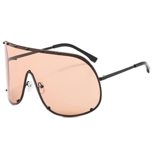 Lunettes de soleil surdimensionnées sans monture pour femme et homme avec verres UV400 unisexe