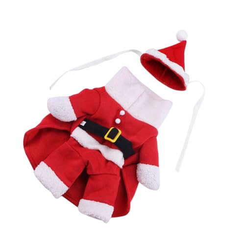 Disfraz para perro Santa de Navidad talla S color rojo