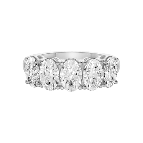 Diamond2Deal 14k �C�G���[�S�[���h�܂��̓z���C�g�S�[���h �l�H�_�C�������h 5�� �����L�O�o���h�����O(D-E�J���[�AVS�N�����e�B)(1/2�J���b�g����3�J���b�g), 7, �z���C�g�S�[���h �X�g�[��, �����_�C�������h