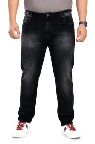Image of Pluss Tribe - Plus Size Jeans for Men - Denim Jeans - Ideal for Casual, Office Available Sizes : 40 to 52