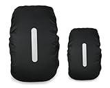 YCConcept Waterproof Backpack Rain Cover with Reflective Strip Capacity and Adjustable Buckle for Hiking Camping Biking Outdoor Travel 2 Pack (20L + 70L)
