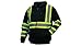 Pyramex Safety RSZH34 Series Enhanced Visibility Black Sweatshirt ANSI Type 0 Class 1 with Reflective Contrasting Tape, Large