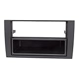 Material: Kunststoff / Farbe: schwarz / Ausschnitt (+/-2mm): 1-DIN - 183x51mm