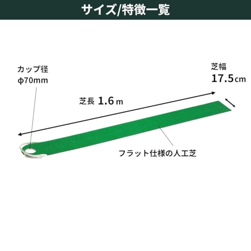 Tabata ゴルフ フラットパターマット 1.6 GV0139