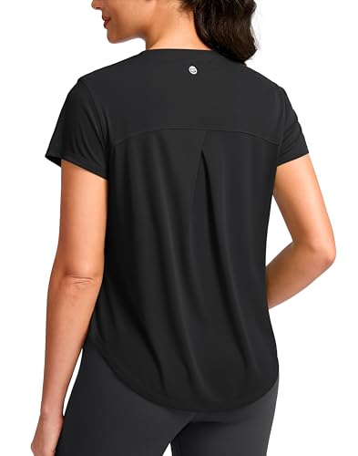 G Gradual Women's Workout Tops Short Sleeve Lightweight Athletic Yoga Running Shirts Loose Fit Quick Dry Gym T-Shirts