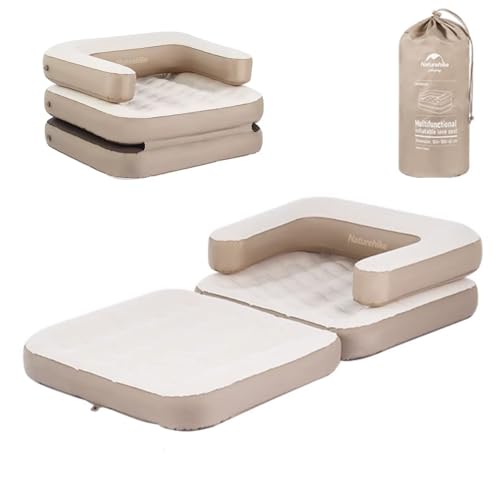Naturehike Inflatable Pull-Out Sofa, Air Mattress, Ultra Lightweight, Comfortable Surface AirBed, Inflatable Couch, Best for Guest, Travel, Camping, 330lb Weight Capacity, Includes Storage Bag