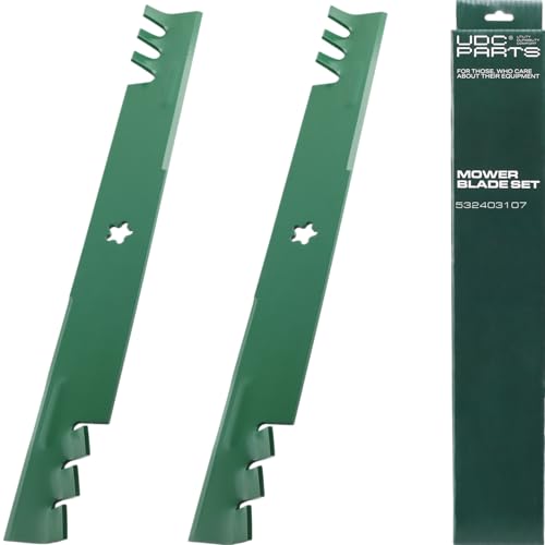 UDC Parts 405380 403107 Mower Blades Replacement for 46 Inch Husqvarna YTH22V46 Blades Z246 RZ4623 YTA22V46 532403107 CMXGZAM110146 Craftsman AYP Poulan Pro Ariens 917532403107/2 Pack Gator
