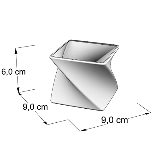 2 Vasos Cachepot Suculenta Ervas Flor Decora Twist - Pp58