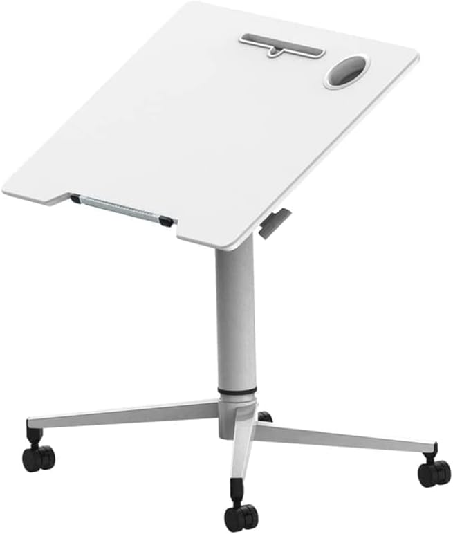 Overbed Table Multifunctional Lifting Computer Desk Overbed Table, Medical Adjustable Tilt Overbed Bedside Table with Wheels for Home Office Lightweight