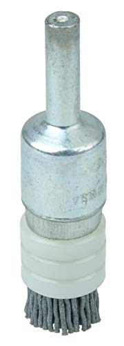Image of Weiler 11161 Nylox 1 /2 inch Diameter, 180 Grit, Silicon Carbide Bristles, Banded End Brush, Made in the USA