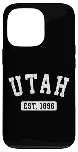 Utah Classic White Vintage Text Est.1896 �X�}�z�P�[�X iPhone 13 Pro �p