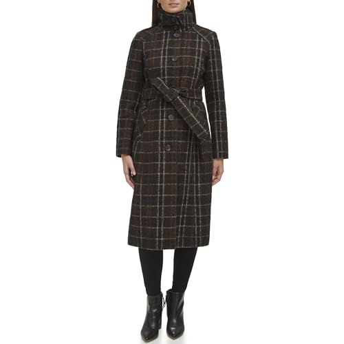 Kenneth Cole Women's Stand Collar Military Coat
