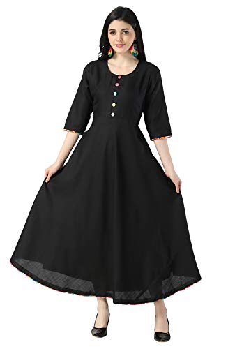Image of DHRUVI TRENDZ Women Rayon Anarkali Kurta
