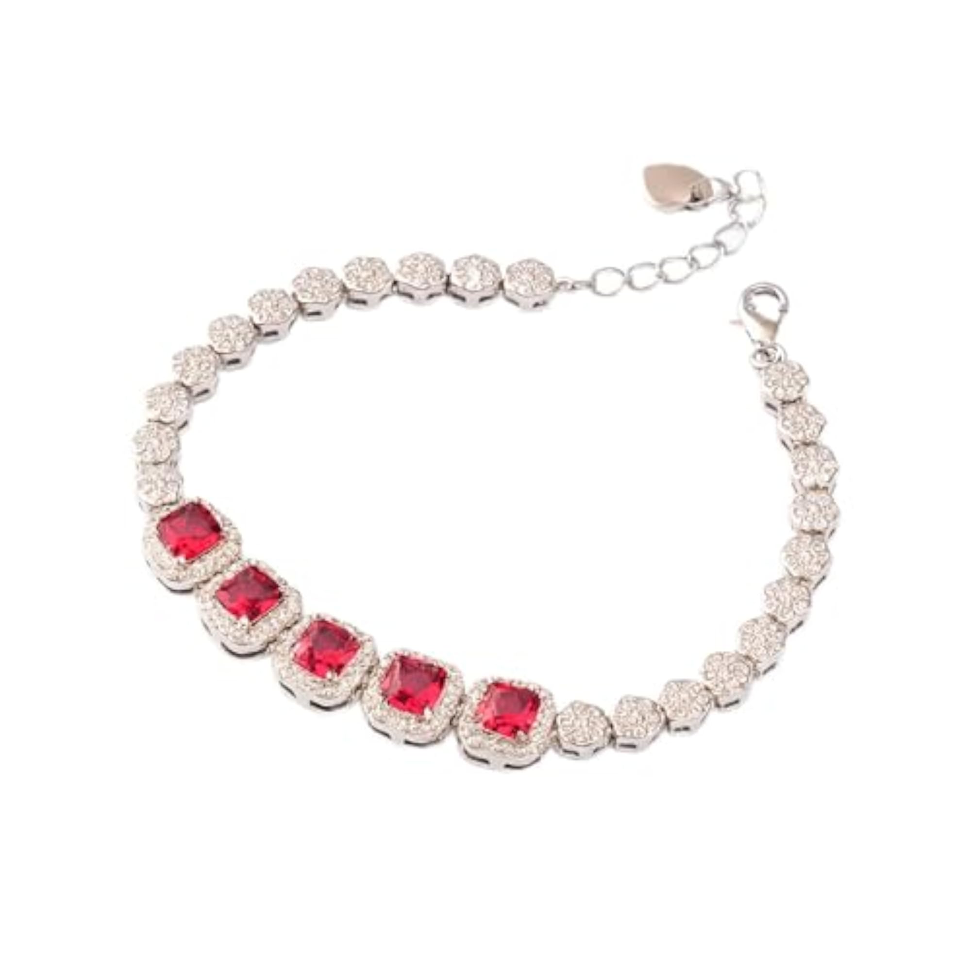 Women's Symphony Gemstone Bracelet, 925 Sterling Silver