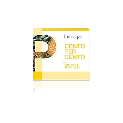 FARMOGAL Fruit Mask Pineapple Treatment for Dull and Impure Skin with Extract 50 ml, Beauty Salon Quality BRIGHTENS, PURIFIES, ANTIOXIDANT ACTION, FIGHTS FREE RADICALS | MADE IN ITALY, White Cover