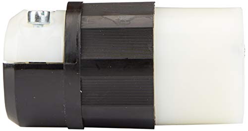Leviton 20 Amp, 125 Volt, Connector, Industrial Grade, Straight Blade, Grounding, 5369-C, Black-White by Leviton - Used condition - Image 4