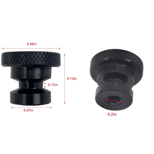 Image of Black Aluminum Seat Mounting Nuts Quick Release Seat Bolts Compatible with Harley Davidson Touring & Softail Rust-Resistant (2-Pack)