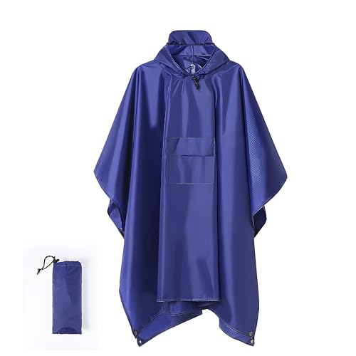 Image of 3-in-1 Unisex Camping Rain Poncho with hooded, Shelter & Ground Sheet