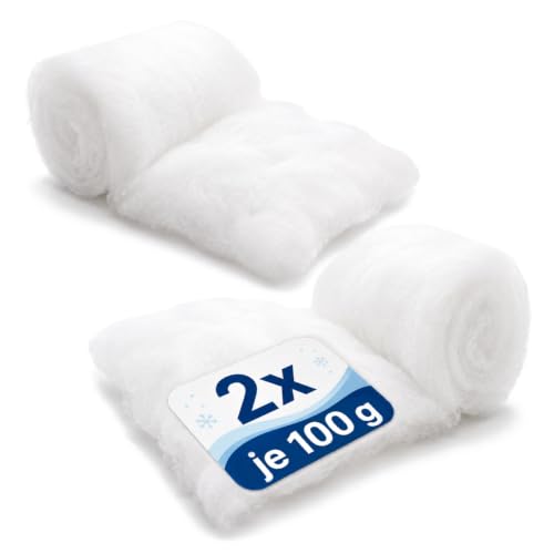 com-four® Algodón de Nieve 200 g para Decoraciones navideñas