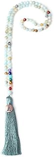 COAI 7 Chakra 108 Mala Beads Stone Necklace for Yoga