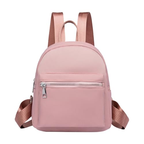 KESYOO Mochila de Tela Oxford para Mujer Mini Tamaño Rosa, Mochila Escolar Informal Resistente al Desgaste, Bolso Multiusos para Viajes, Compras y Uso Diario